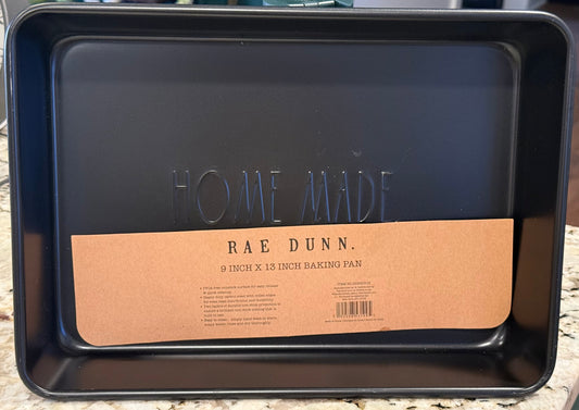 New Rae Dunn black metal HOMEMADE 9x13 baking pan