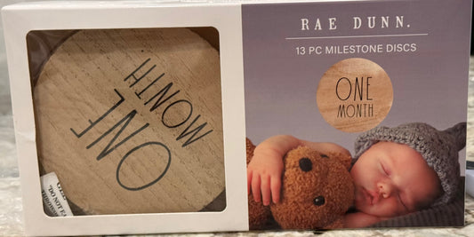 New Rae Dunn monthly milestone baby milestone disc set