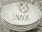 New Rae Dunn 4-piece melanin bowl set YUM SNACK EAT DELISH