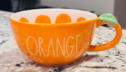 New Rae Dunn ceramic ORANGE 🍊 Cup mug decor