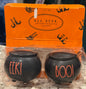 New Rae Dunn ceramic Halloween decor salt and pepper shaker set BOO! & EEK!