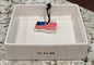 Rae Dunn white patriotic USA  flag napkin holder JULY 4th 2018