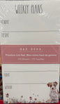 New Rae Dunn WEEKLY PLANS floral/dog trim 175 sheet notepad