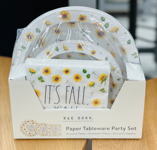 New in box Sunflower 🌻 print fall Hosting tableware set