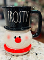 New Rae Dunn x Frosty the Snowman ceramic Christmas mug FROSTY raised based bottom