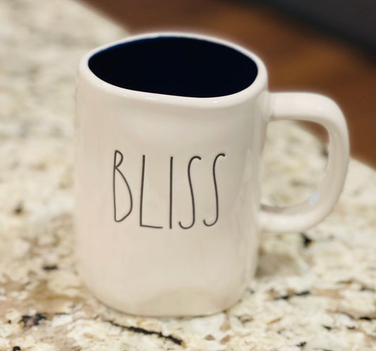 New Rae Dunn white ceramic coffee mug BLISS