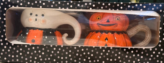 New Joanna Parker Halloween pumpkin peep mugs box set GHOST &  PUMPKIN