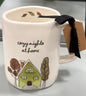 New Rae Dunn ceramic coffee mug COZY NIGHTS AT HOME