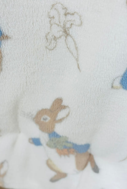 New Peter Rabbit Easter super soft beige bunny throw blanket 50x70