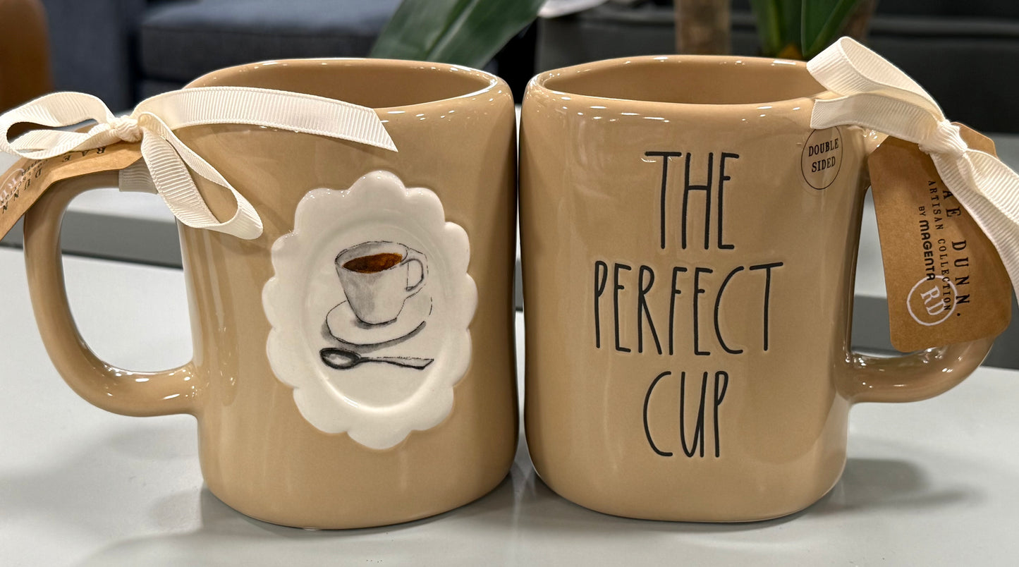 New Rae Dunn ceramic coffee mug THE PERFECT CUP