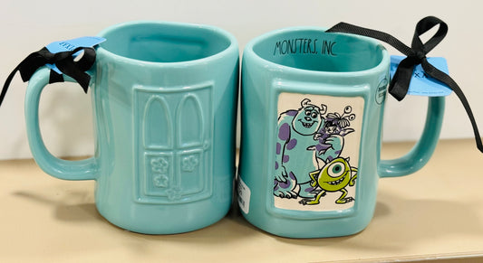 New Rae Dunn x Pixar’s Monsters Inc. blue ceramic coffee mug MONSTERS INC.