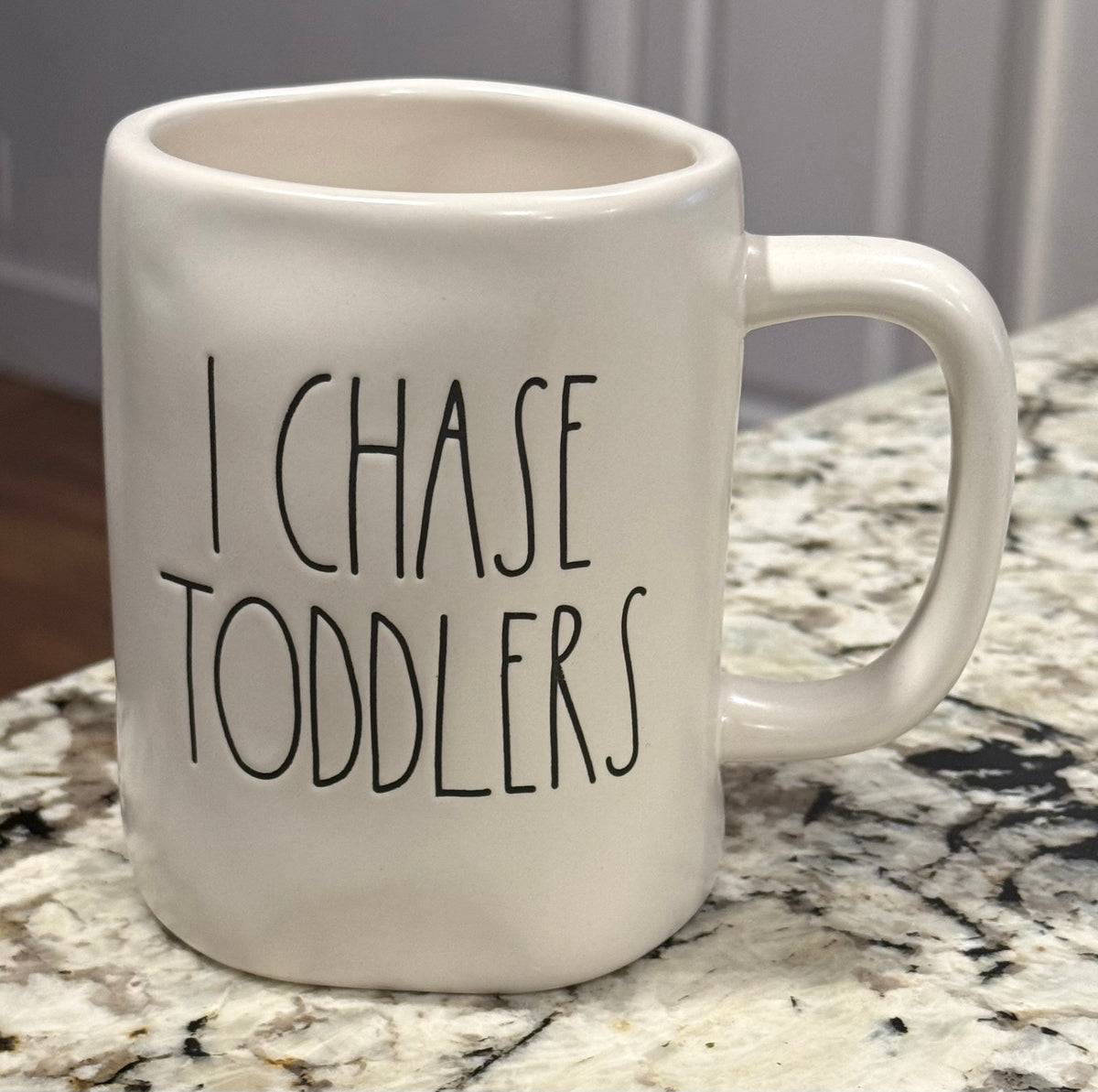 New Rae Dunn matte white ceramic coffee mug I CHASE TODDLERS