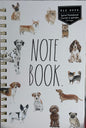 New Rae Dunn 8x10 hardvack spiral NOTEBOOK dog theme