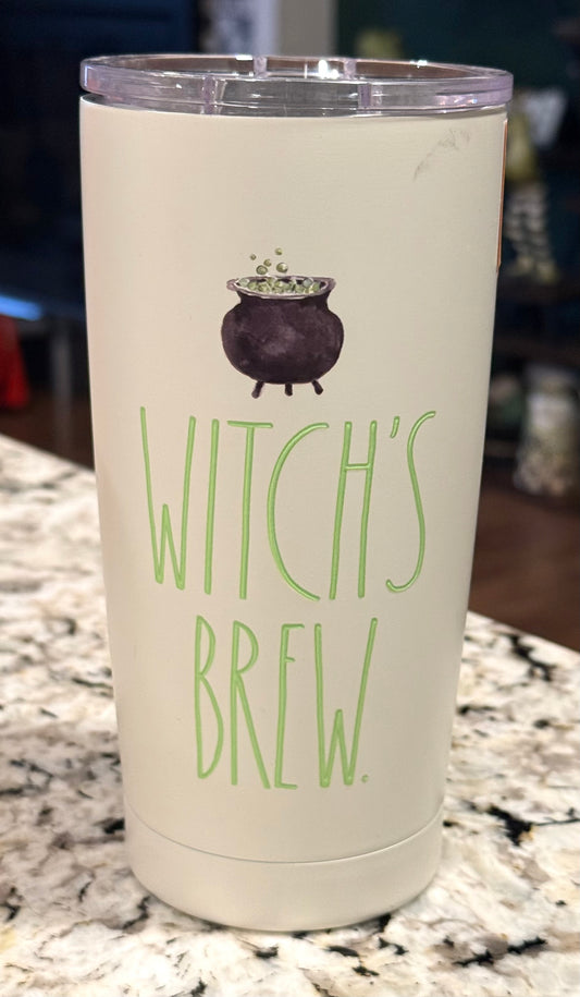 New Rae Dunn Halloween 17oz stainless drink tumbler WITCH’S BREW