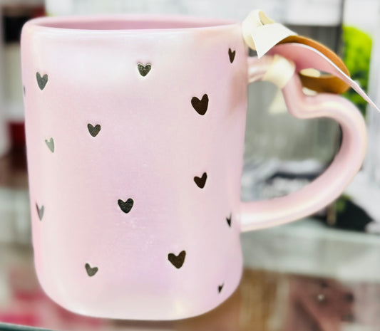 New Purple Heart 💟 ceramic coffee mug OH LA LA