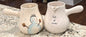 New Rae Dunn white ceramic Christmas snowman cocoa pot Believe LET IT SNOW
