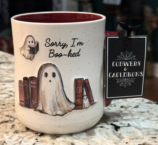 New ceramic Halloween coffee mug Sorry, I’m Boo-ked