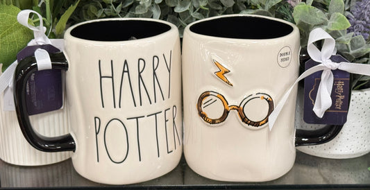 New Rae Dunn x HARRY POTTER ceramic eyeglasses coffee mug