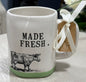 New Rae Dunn white ceramic Farmline cow mug MADE FRESH