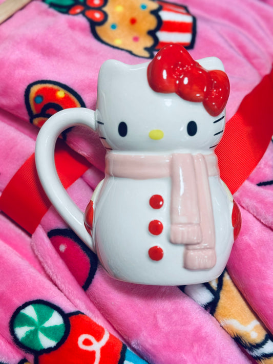 New Hello Kitty Christmas Snow Kitty ceramic mug