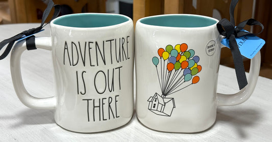 New Rae Dunn x Pixar’s UP! ceramic coffee mug ADVENTURE IS OUT THERE