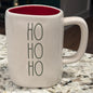 New Rae Dunn white ceramic Christmas decor coffee mug HO HO HO