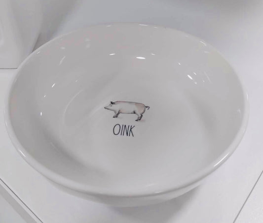 New Rae Dunn Farmline ceramic OINK 🐖 pig bowl