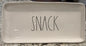 Rae Dunn ceramic SNACK serving platter 15x7