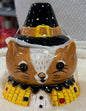 New Joanna Parker ceramic fall 5” trinket jar SQUIRREL
