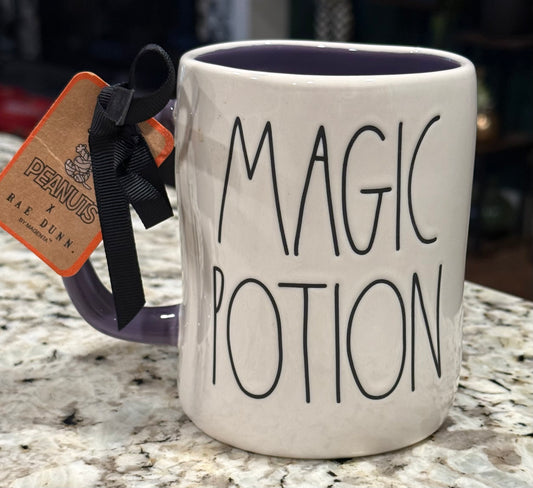 New Rae Dunn x Peanuts Snoopy white  ceramic Halloween coffee mug MAGIC POTION