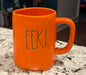 New Rae Dunn orange ceramic Halloween coffee mug EEK!