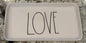 Rae Dunn white ceramic 10x5 tray LOVE