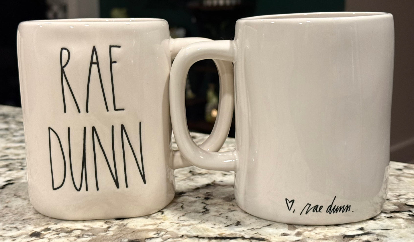 New Rae Dunn white ceramic coffee mug RAE DUNN ❤️