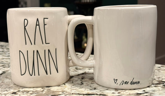 New Rae Dunn white ceramic coffee mug RAE DUNN ❤️