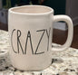 New Rae Dunn white ceramic coffee mug CRAZY