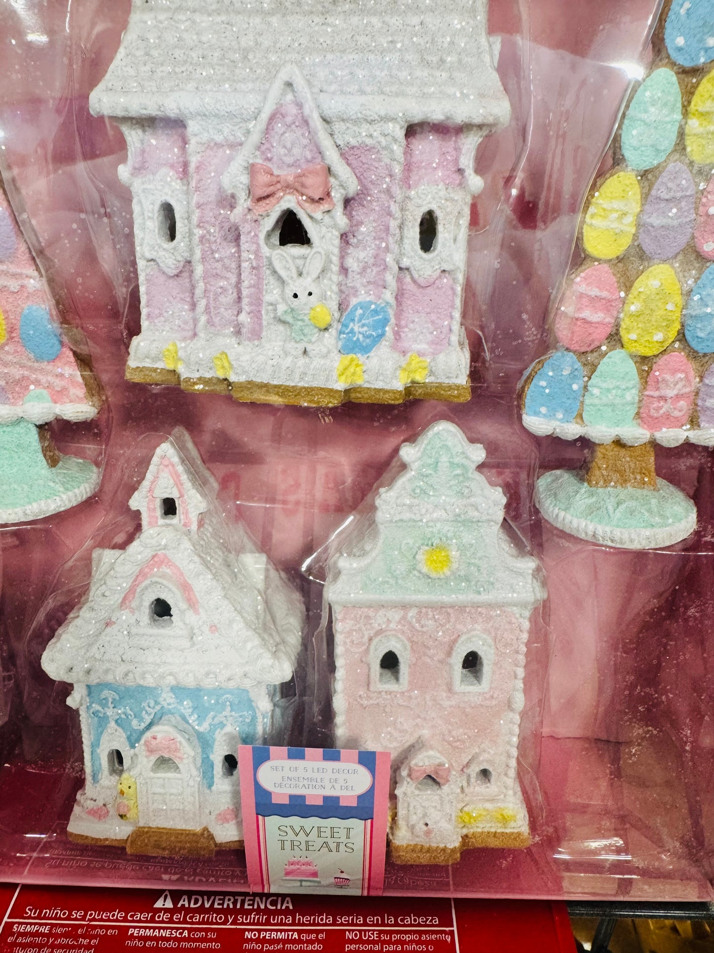 New Sweet Treats resin Easter pastel gingerbread village set