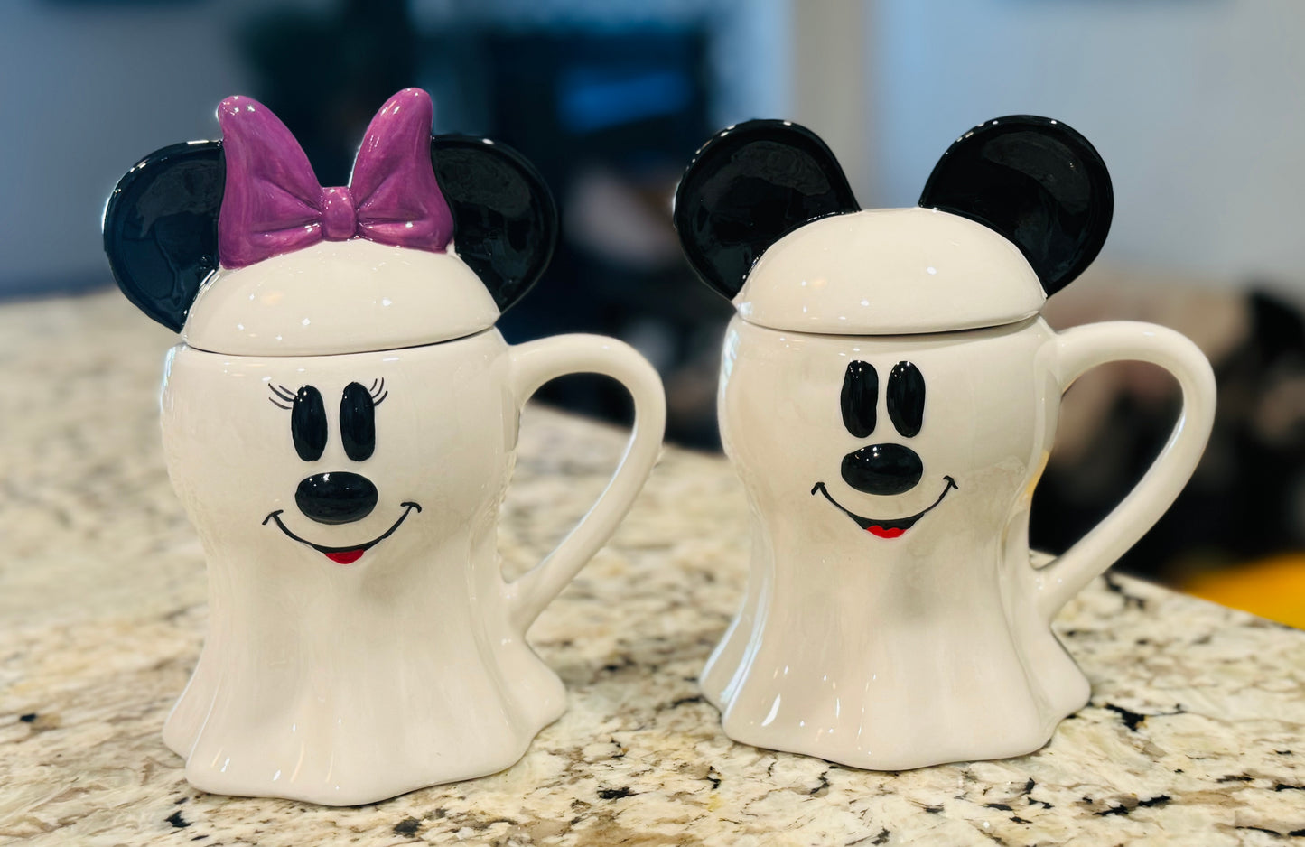 New Disney’s Mickey & Minnie Mouse 2-piece Halloween mug set White ceramic