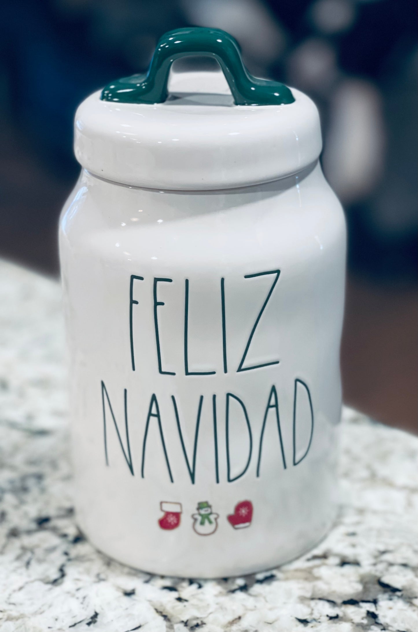 New Rae Dunn white ceramic FELIZ NAVIDAD 🎄 Christmas canister