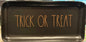 New Rae Dunn black ceramic 10x5 TRICK OR TREAT Halloween decor serving platter