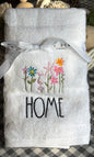 New Rae Dunn 2-piece floral bathroom hand towel set HOME