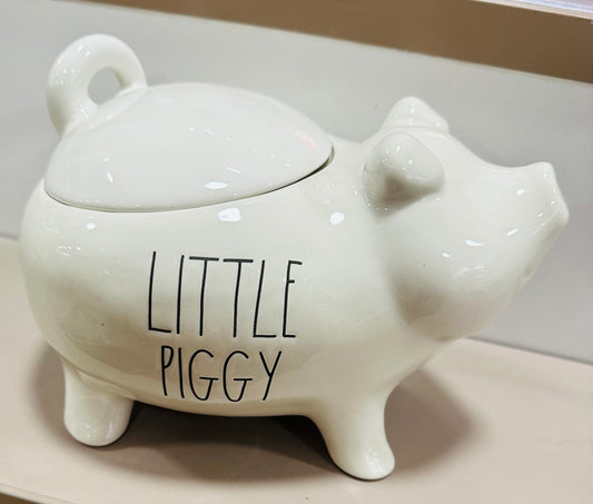 New Rae Dunn white ceramic LITTLE PIGGY 🐷 farmhouse decor