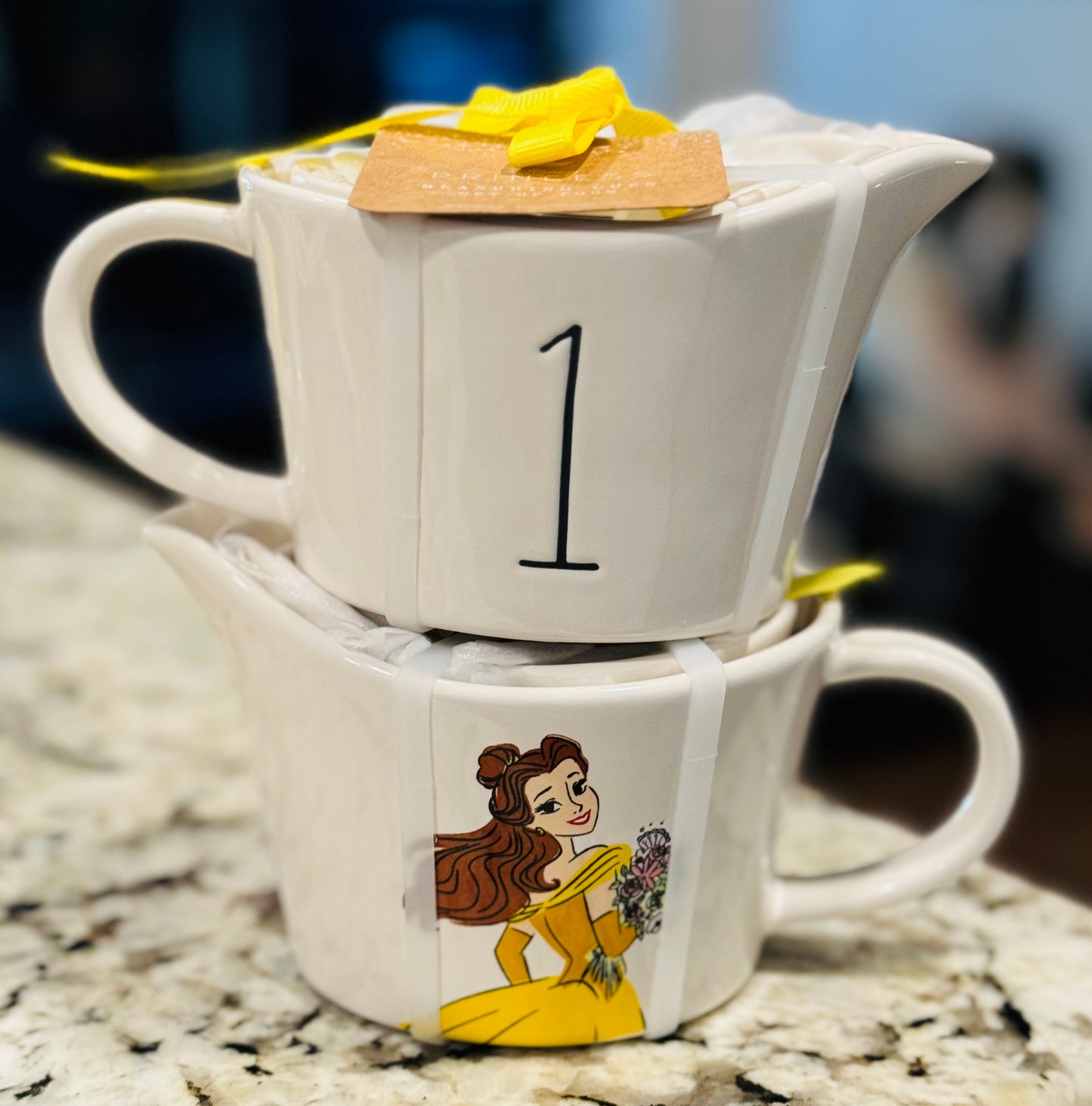 New Release Rae Dunn x Disney’s Beauty and The Beast ceramic measuring cup set