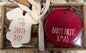 New Rae Dunn 2-piece Christmas ornament set SANTA BABY & BABY’S FIRST XMAS