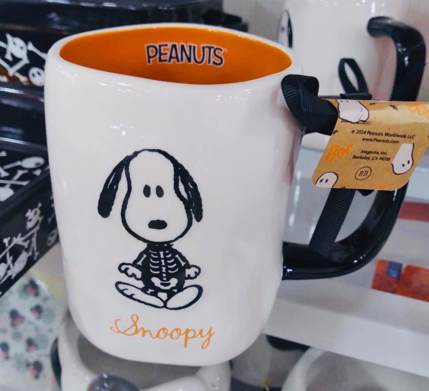 New Rae Dunn x Peanuts ceramic coffee mug SNOOPY