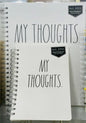 New Rae Dunn 2-piece journal notebook set MY THOUGHTS 5x7 softback, 8x10 hardback