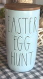 New Rae Dunn blue ceramic Easter decor storage cellar EASTER EGG HUNT