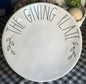 New Rae Dunn ceramic 11” plate THE GIVING PLATE