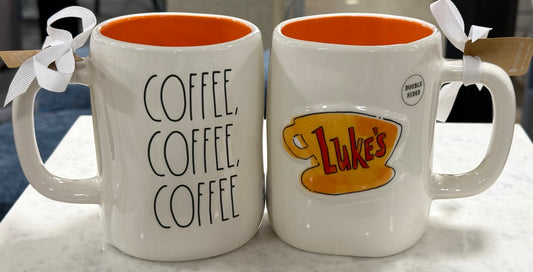 New Rae Dunn x Gilmore Girls ceramic coffee mug COFFEE COFFEE COFFEE