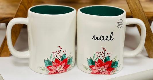 New Rae Dunn white ceramic Christmas coffee mug NOEL