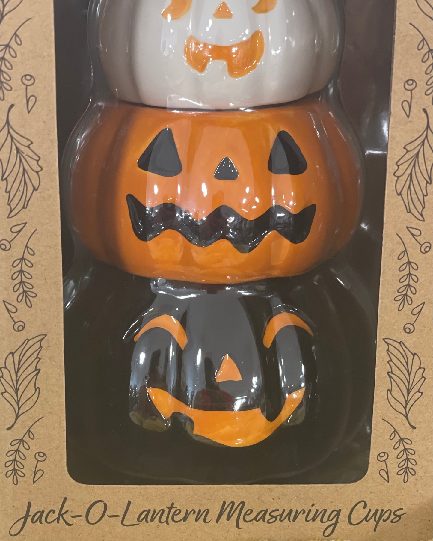 New Bake Shop jack o lantern pumpkin measuring cup set